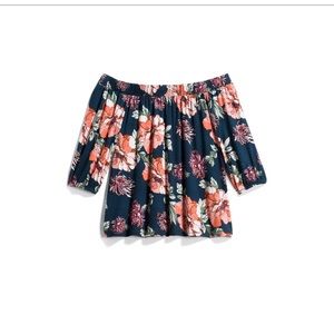 Off the shoulder knit top